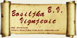Bosiljka Vignjević vizit kartica